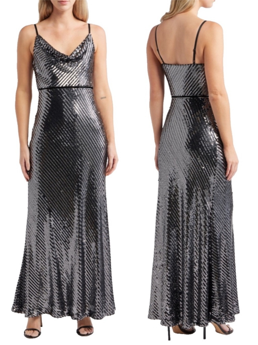 Nwot -Unworn Vince Camuto Linear Sequin Mermaid Gown
